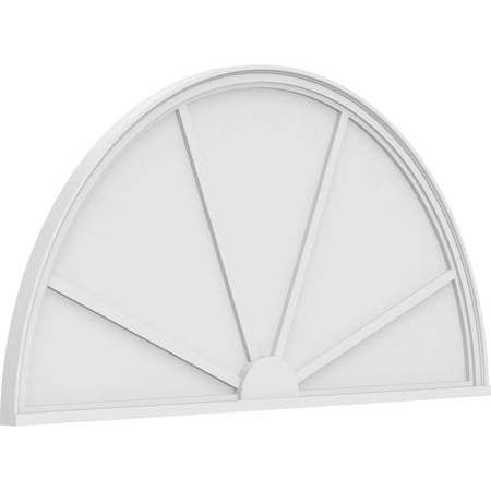 Ekena Millwork Half Round 4 Spoke Architectural Grade PVC Pediment, 62"W x 31"H x 2"P PEDPS062X310HRO04